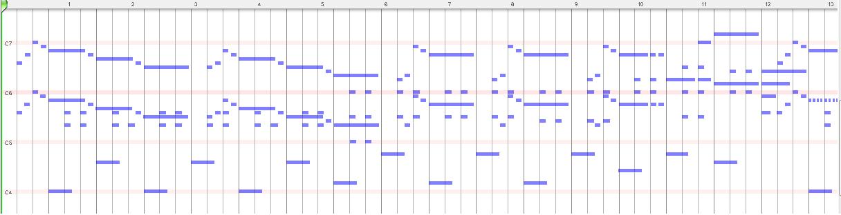 piano roll de Dyole
